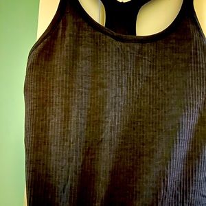 Ribbed black ebb to flow bra top. Size 6